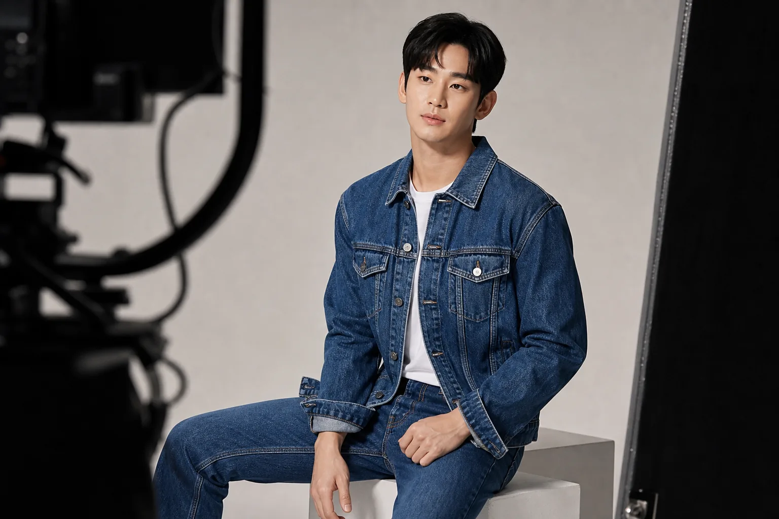 Studio advertising campaign symbolizing Kim Soo Hyun return to work