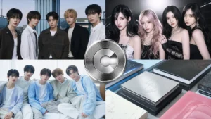 K-pop albums and chart certification concept for Circle Chart sales news