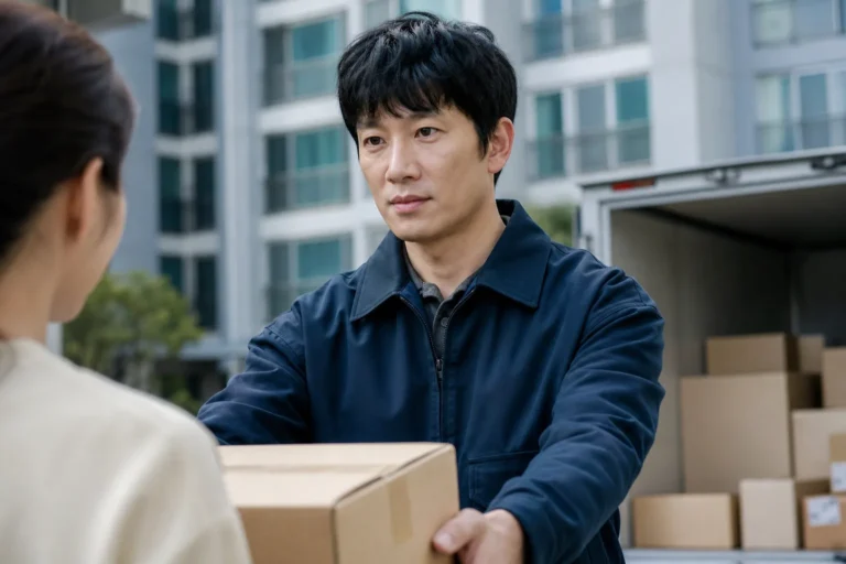 Ji Sung inspired apartment delivery scene for The Apartment Job preview