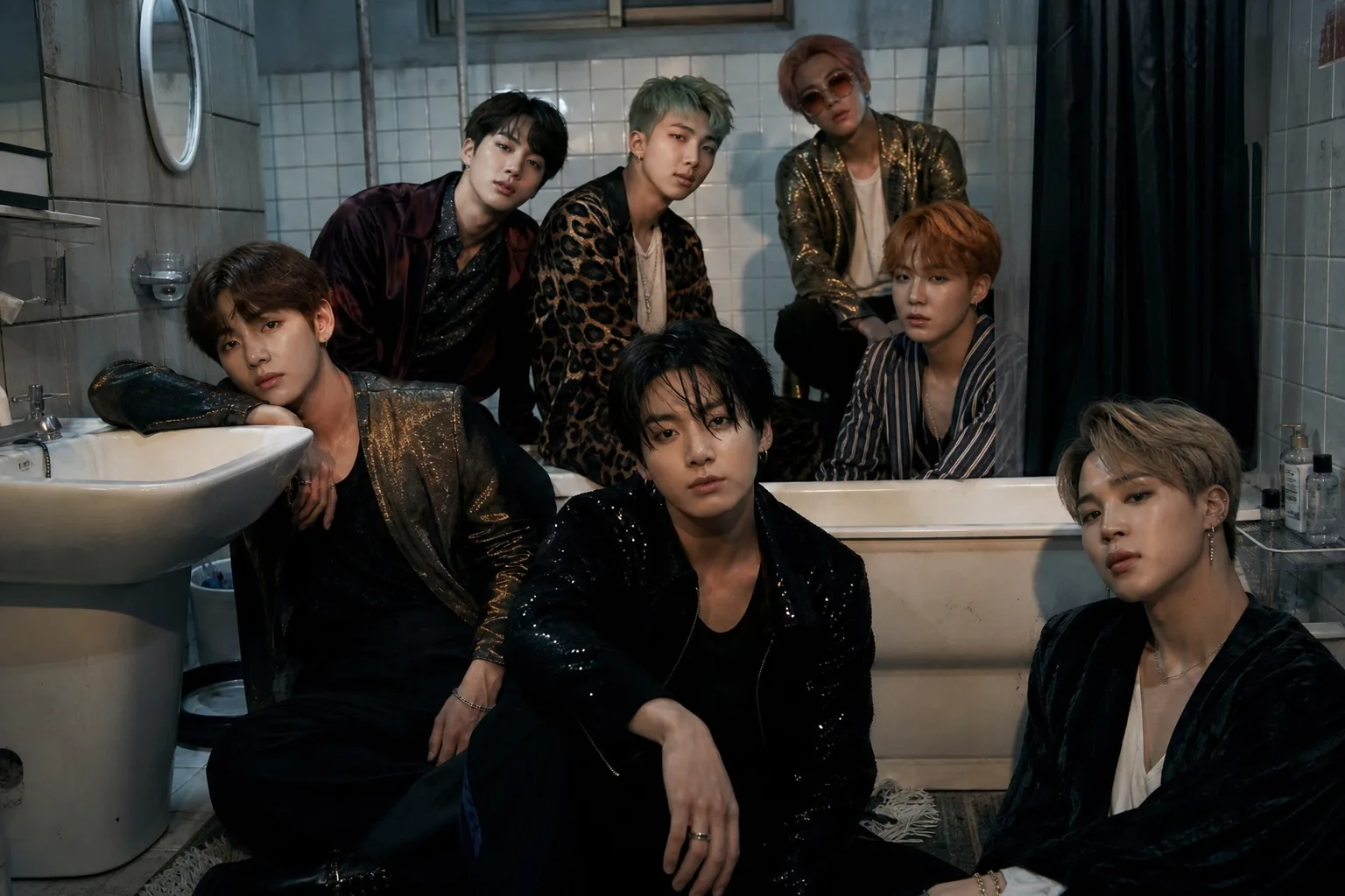 K-pop music video teaser screening in a modern studio