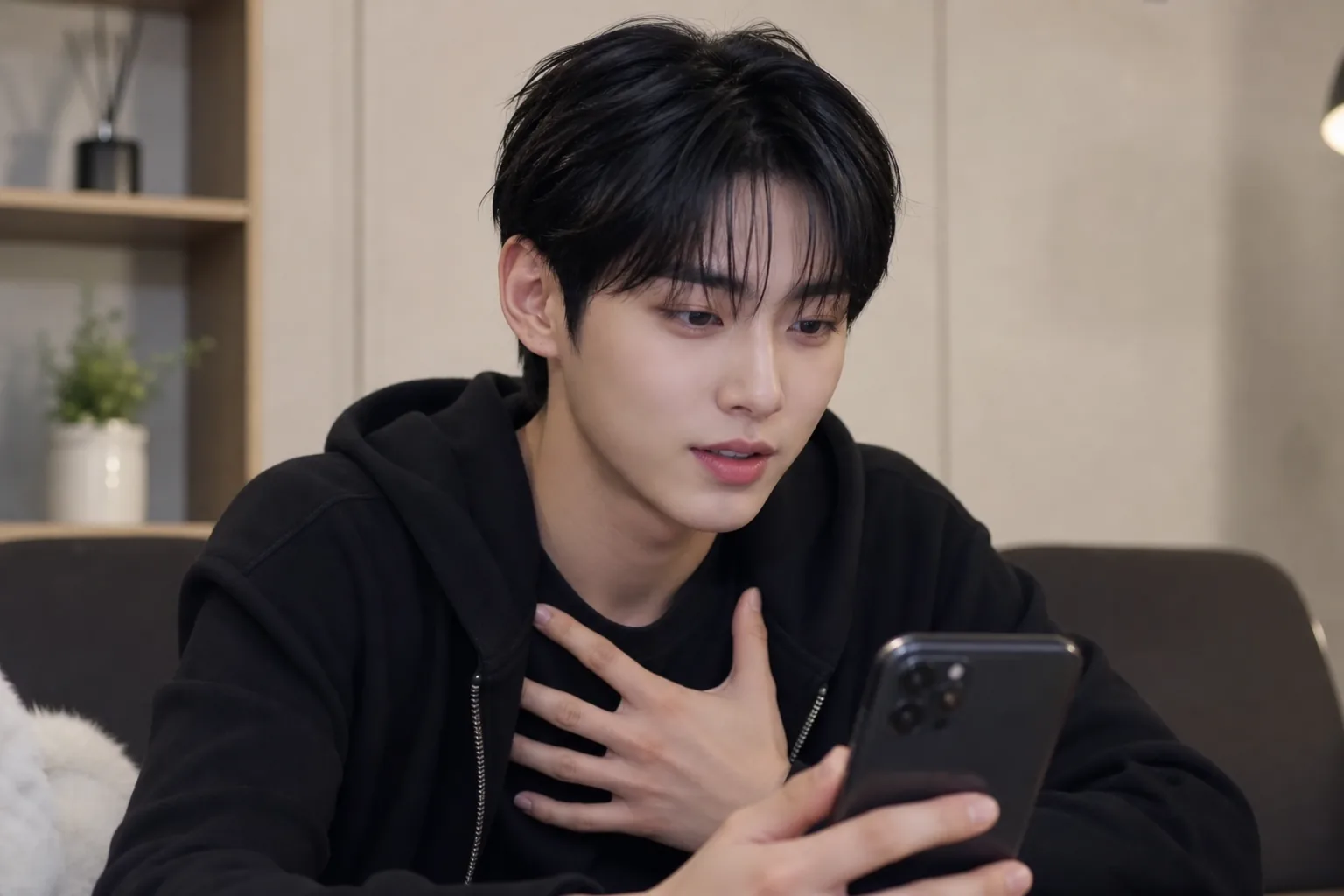 K-pop idol live broadcast fan support moment
