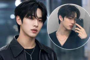 Editorial image representing former GHOST9 member Brad and discussion around K-pop idol identity