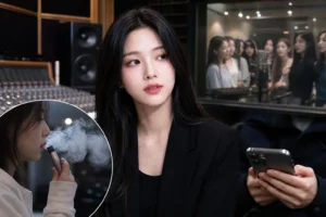 K-pop entertainment news thumbnail for fromis_9 Chaeyoung vape photo discussion