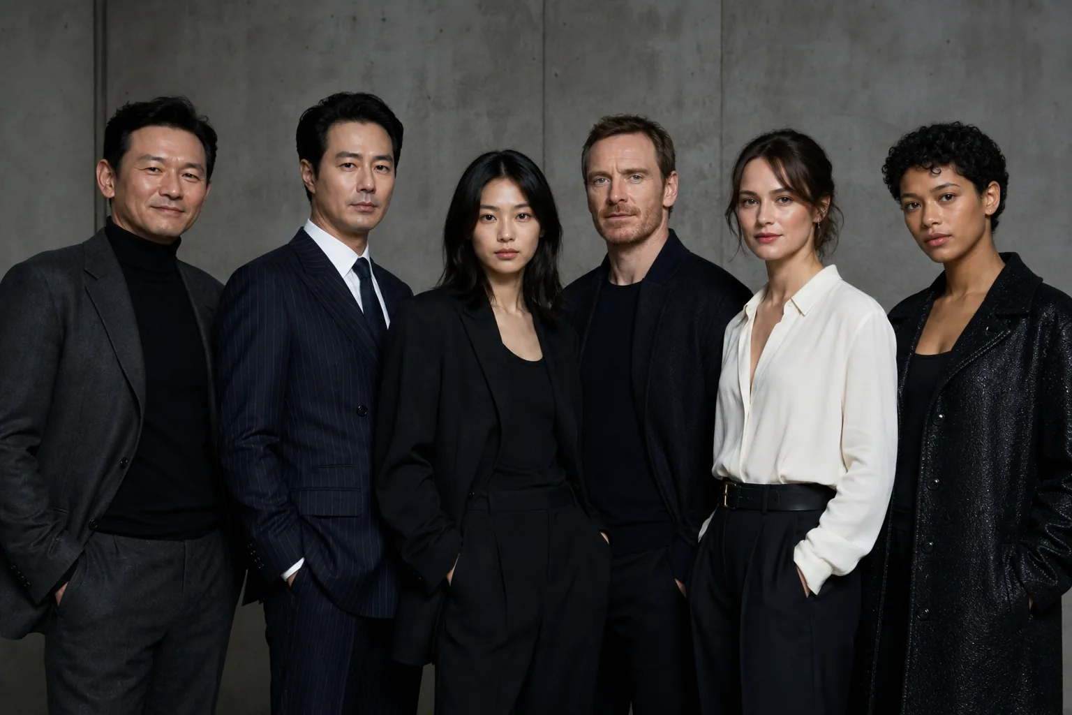 International ensemble cast and Korean film production atmosphere