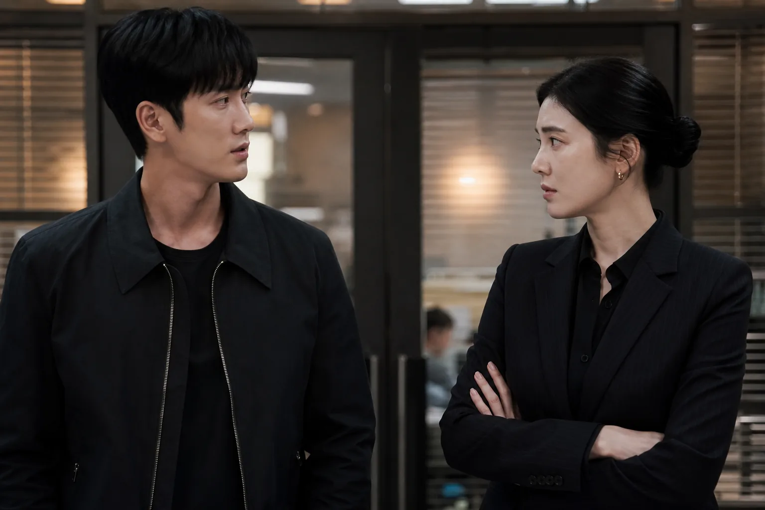 Korean crime drama partners investigating a case
