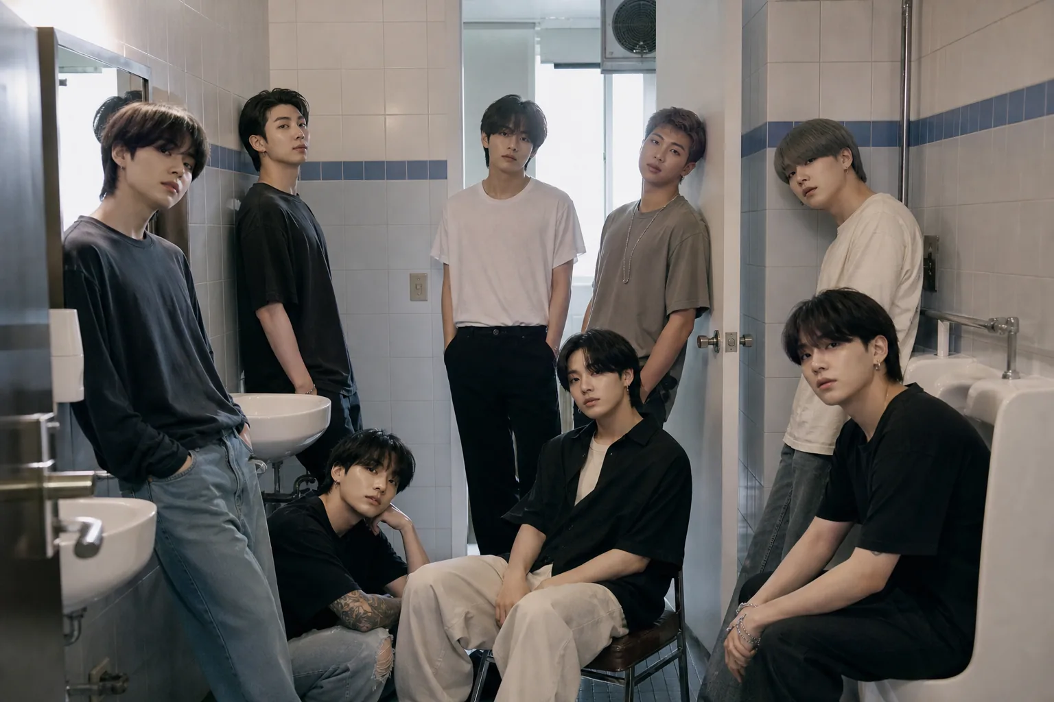 BTS NORMAL music video concept showing an understated comeback mood