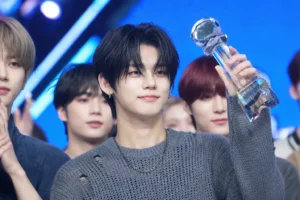 TXT Yeonjun Ice Cream Music Bank first win editorial image