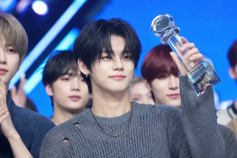 TXT Yeonjun Ice Cream Music Bank first win editorial image