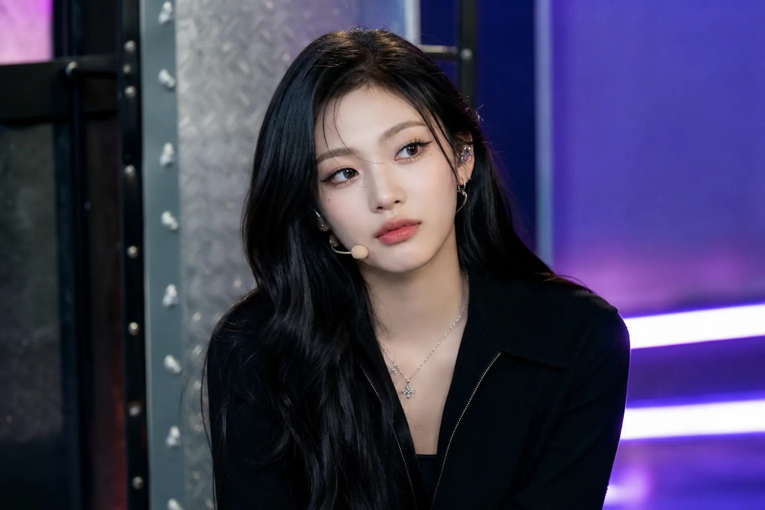 AI editorial image of a K-pop performer reflecting on public image and authenticity