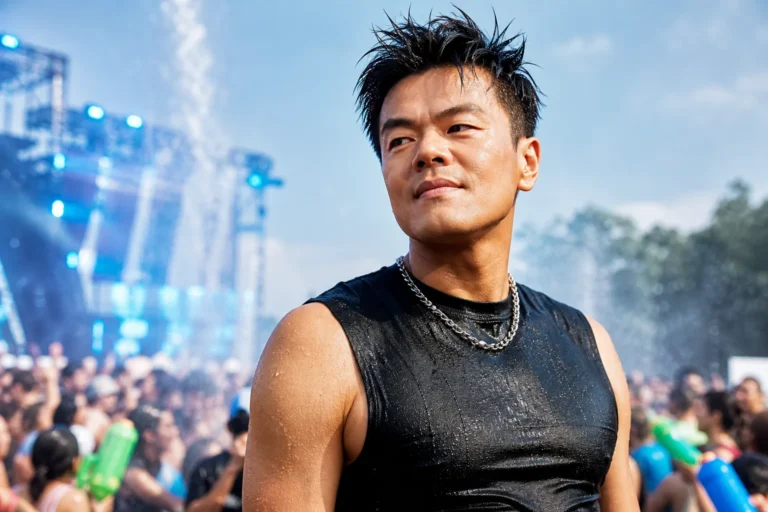 J.Y. Park summer festival comeback single WET editorial image
