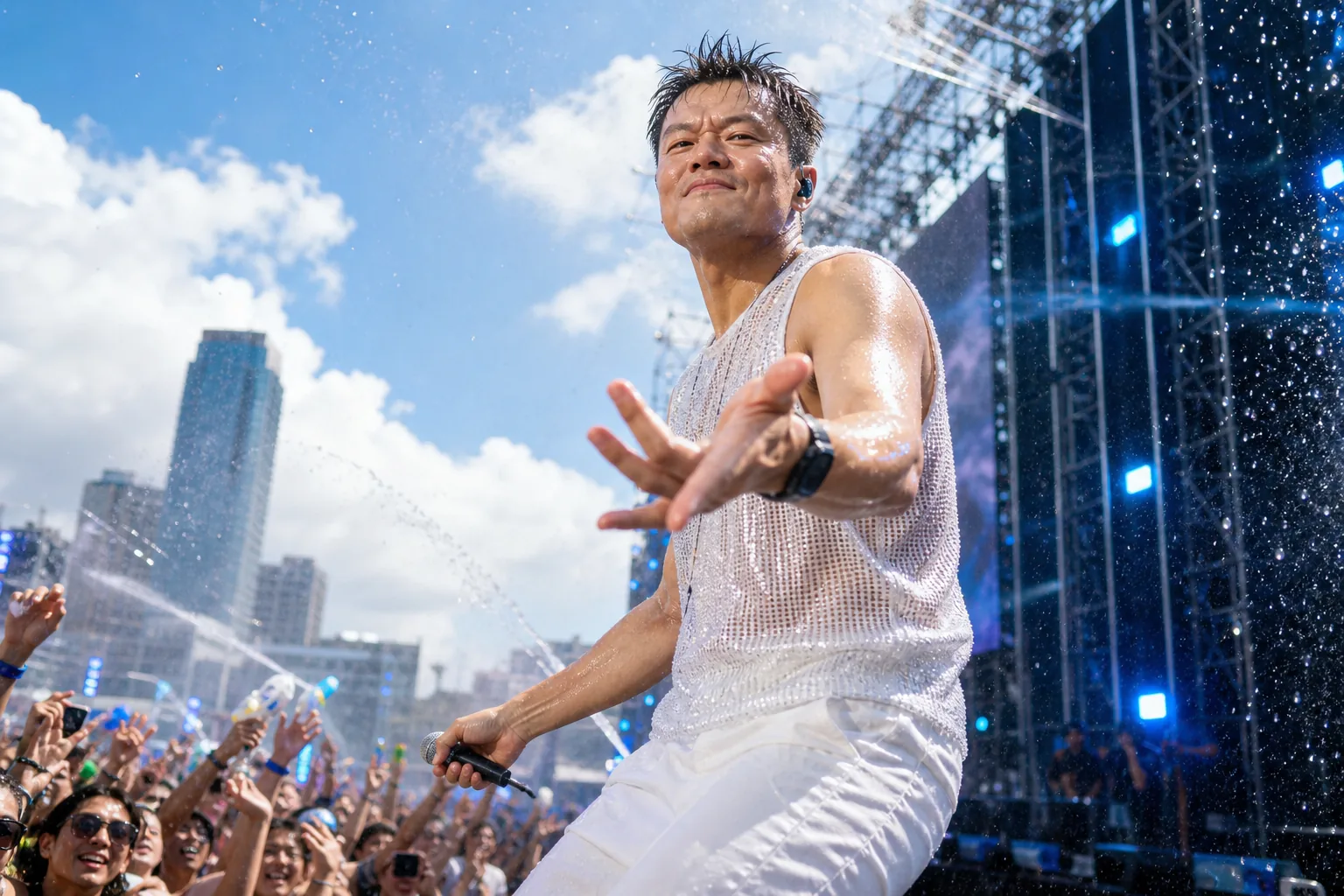 Waterbomb 2026 summer festival stage crowd for J.Y. Park WET