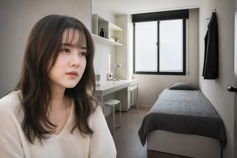 Goo Hye Sun goshiwon minimalist lifestyle news illustration
