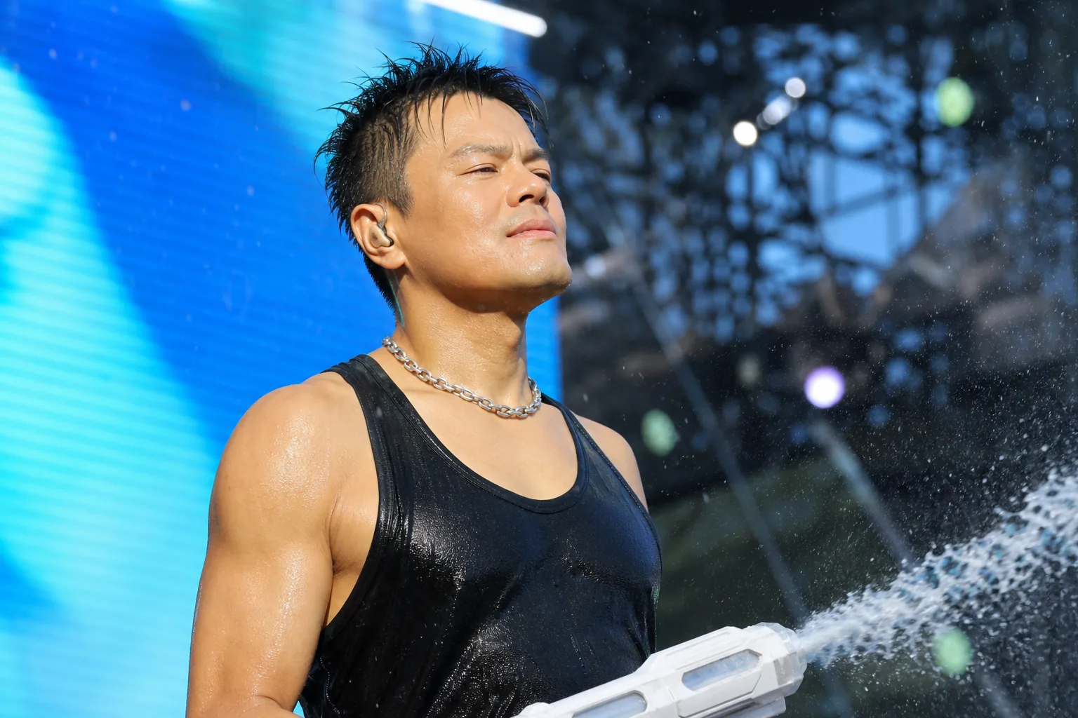Waterbomb festival stage preparation for Park Jin-young comeback