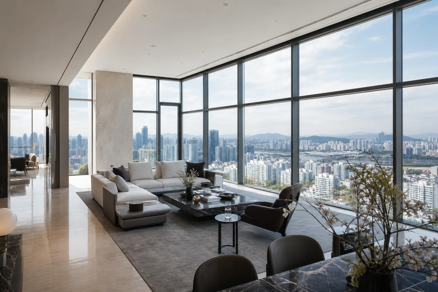 Luxury apartment building in Seoul connected to Korean entertainment real estate news