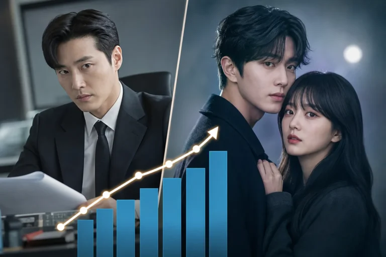 Korean drama ratings chart concept for Agent Kim Reactivated and Spooky in Love