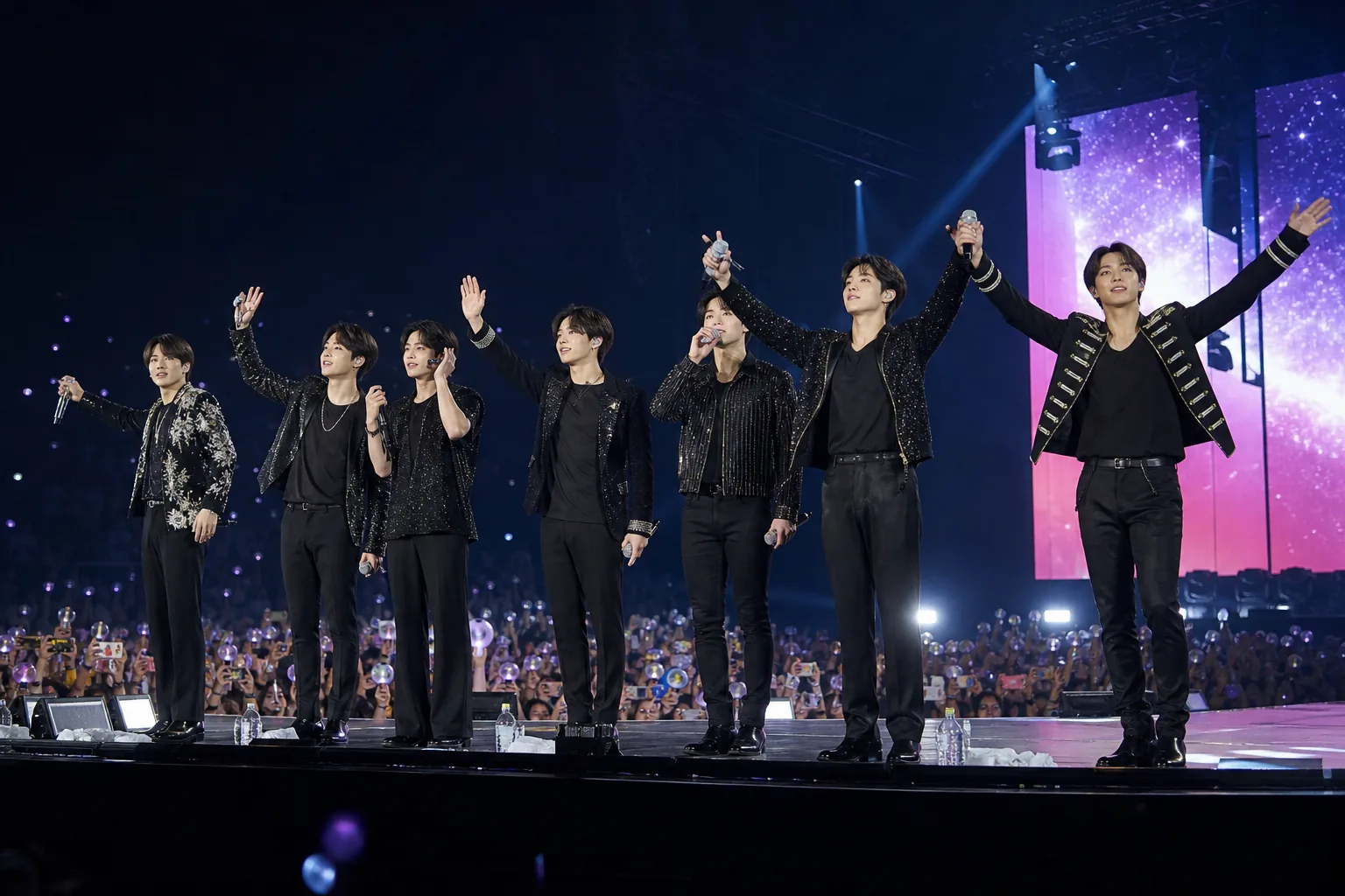 Global music and football stage concept for BTS World Cup final halftime show