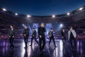 BTS World Cup halftime show editorial stadium concert image