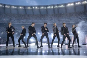 BTS World Cup final halftime show editorial image