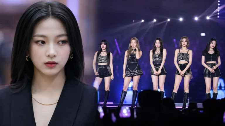 K-pop concert stage representing CLC reunion and Yujin discussion