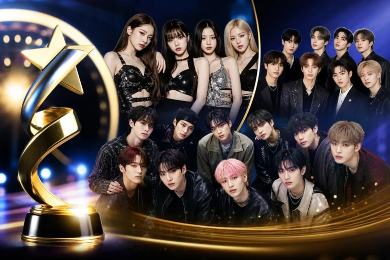 K-pop awards stage concept for 2026 K-World Dream Awards performer lineup