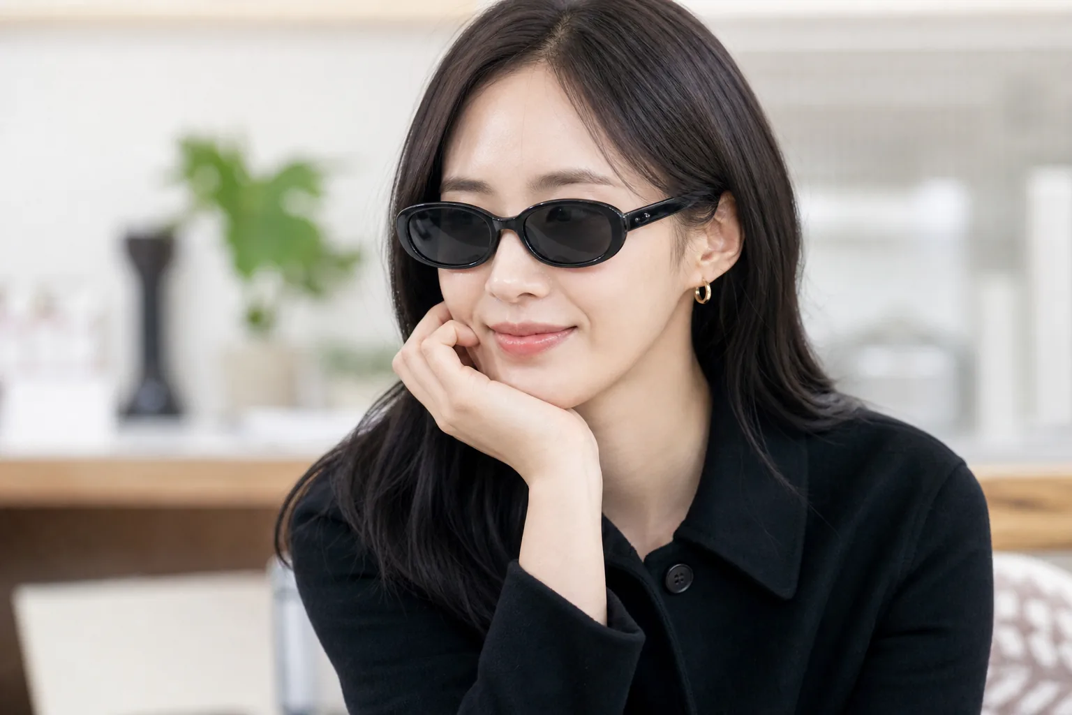 Affordable cat-eye sunglasses inspired by Yuri's Jeju Island style