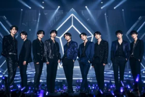K-pop concert stage representing PENTAGON 10th anniversary activities