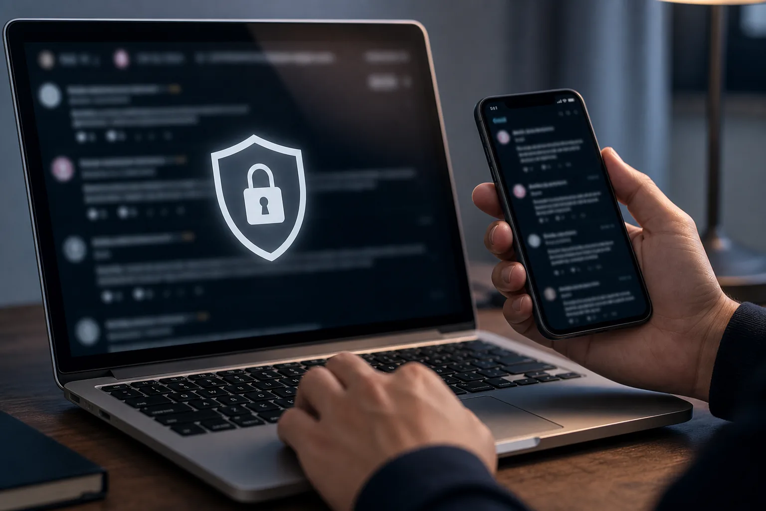 digital monitoring desk representing K-pop artist protection efforts