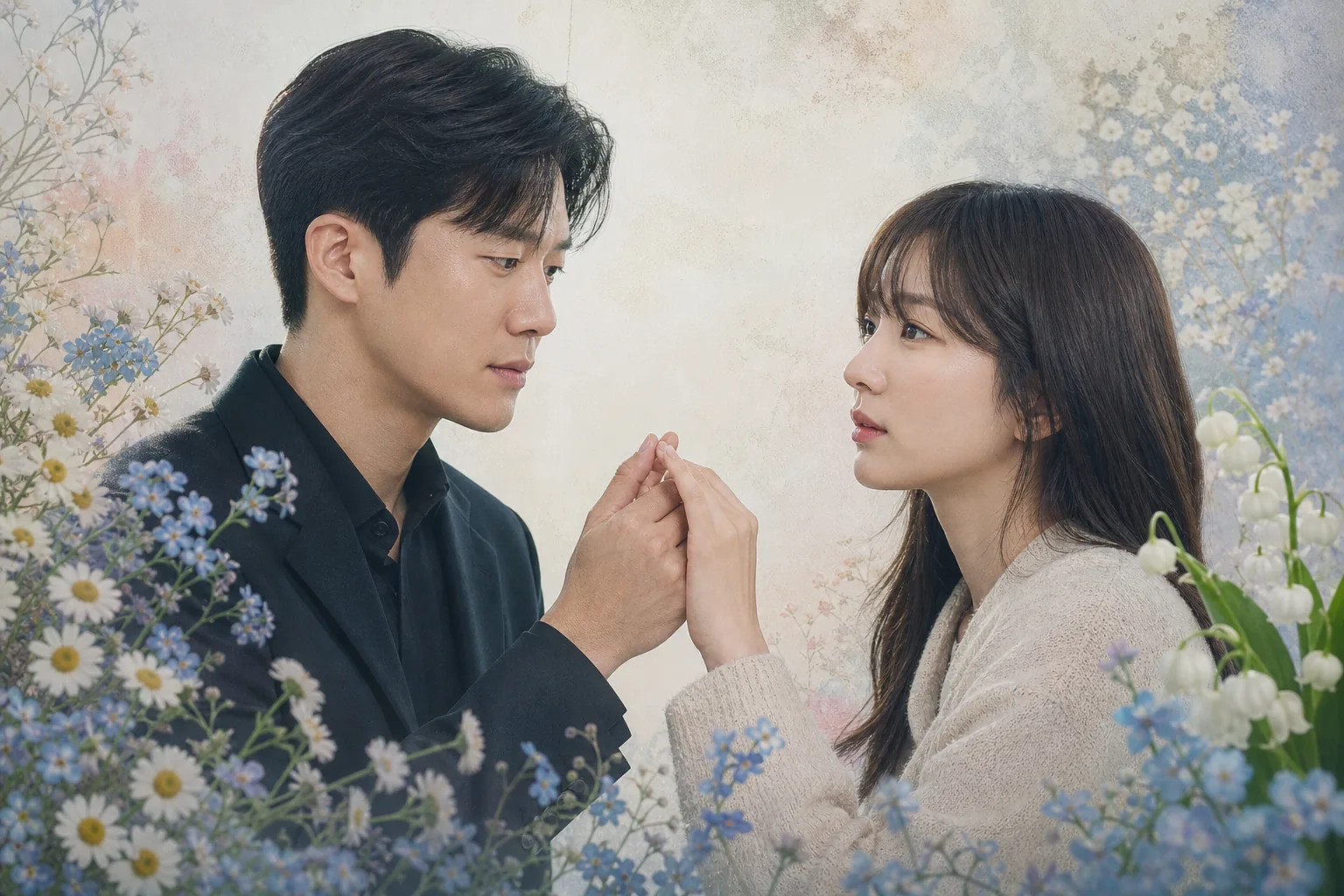 Korean drama romance scene inspired by Love on the Menu poster details