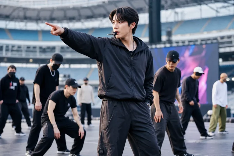 BTS J-Hope leadership during a major stadium performance rehearsal