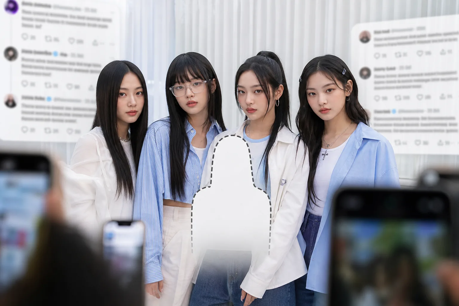 K-pop fans reacting online to a major group lineup change