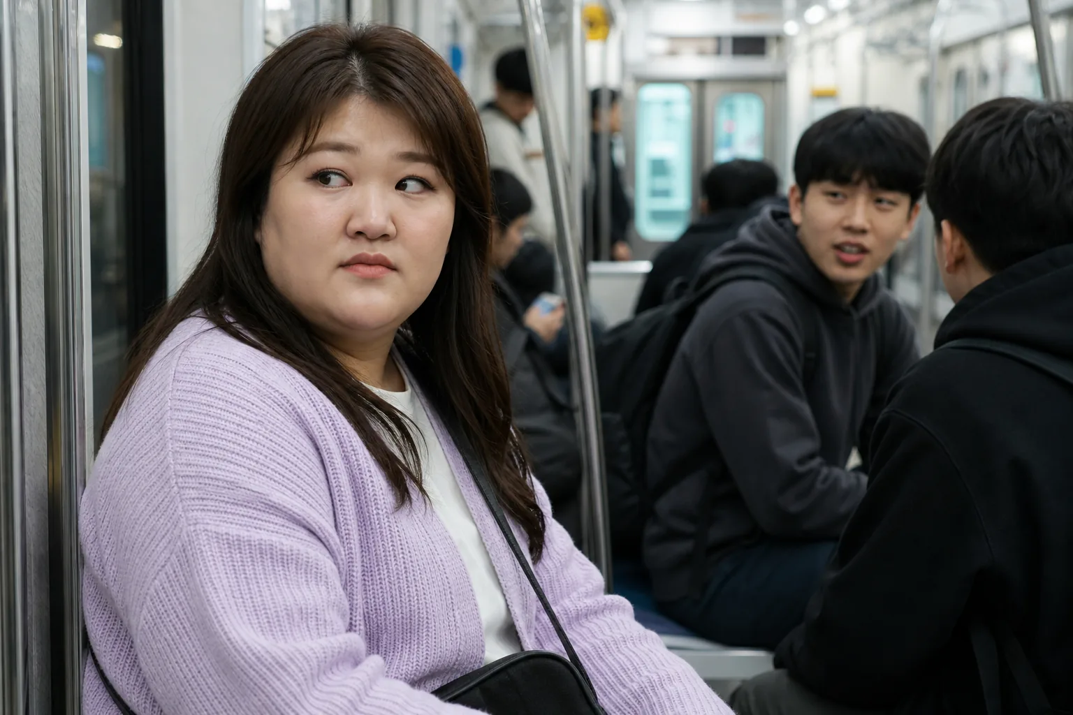 Korean celebrity recognized on a subway during early career