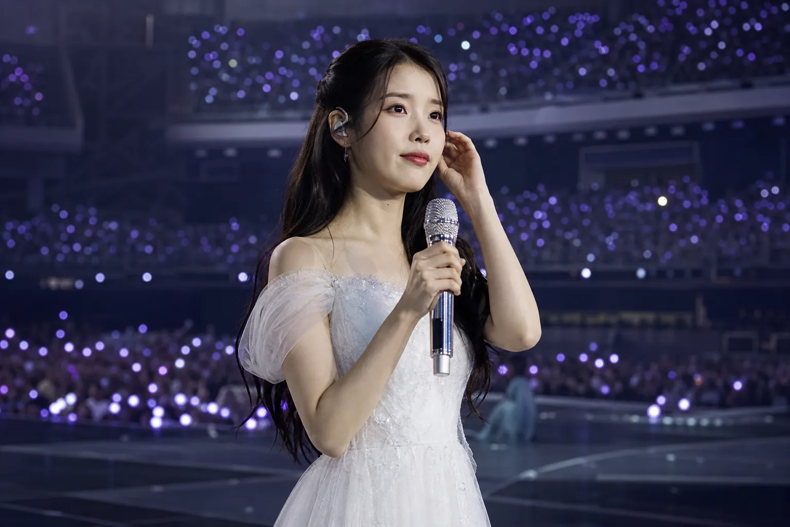 Quiet recording studio symbolizing IU's delayed sixth album and recovery period