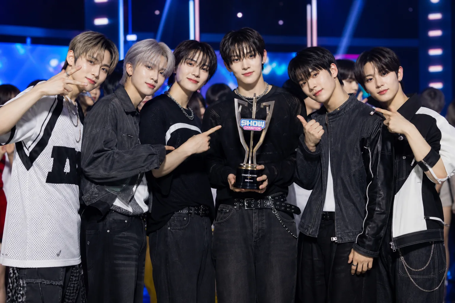 K-pop music show lineup and performance stage concept