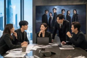 Agent Kim Reactivated success represented by a Korean drama production team celebration