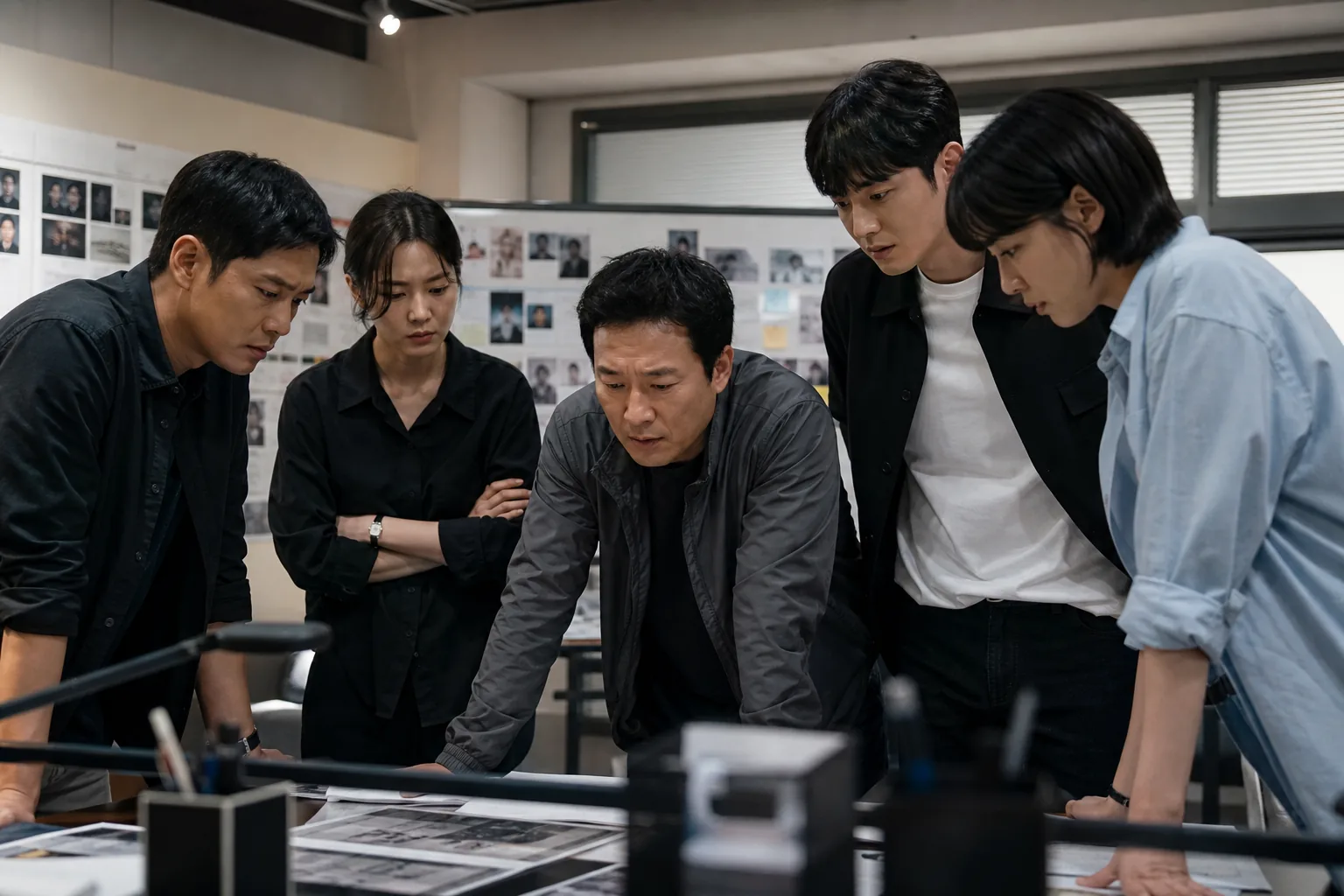 Korean drama production team reviewing schedules for a possible reward trip