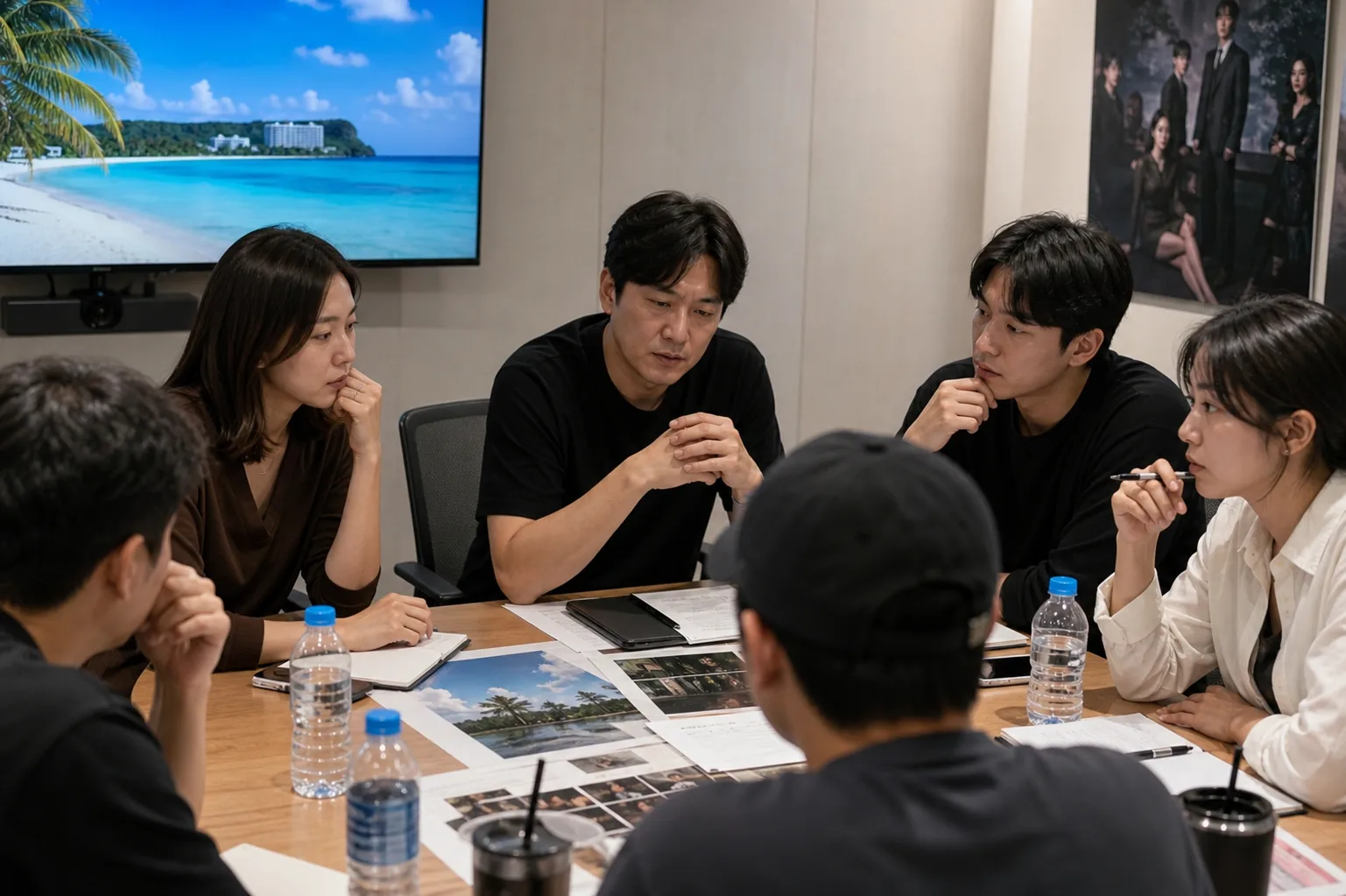 Korean action drama success shown through ratings charts and global streaming screens