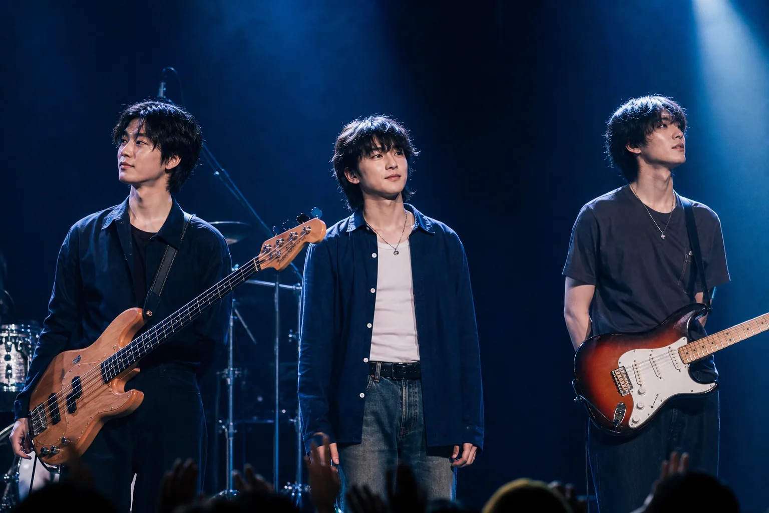 Quiet concert stage symbolizing artist health and fan support