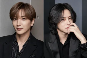 Editorial image representing Super Junior members Leeteuk and Heechul's 83z unit promotions
