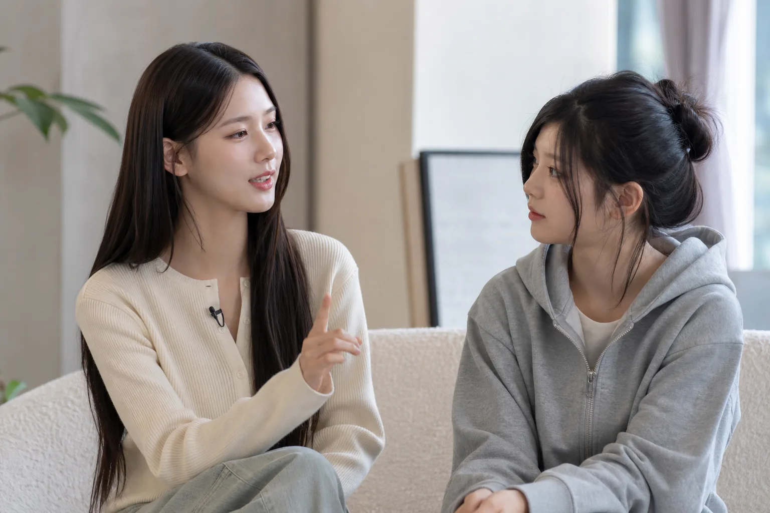 AI editorial image showing different mentor activities from a K-pop reality program