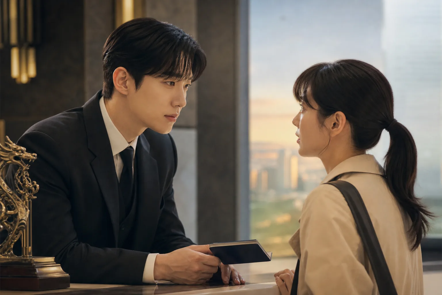 Romantic comedy drama production concept with fantasy diplomacy theme