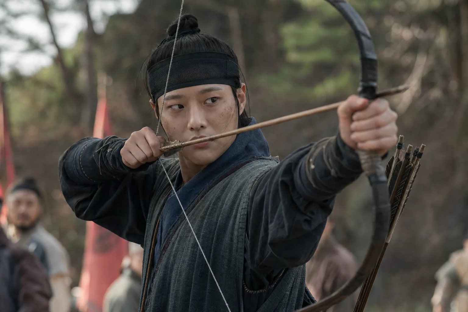 Historical Korean archer character inspired by WOODZ role in Nambeol