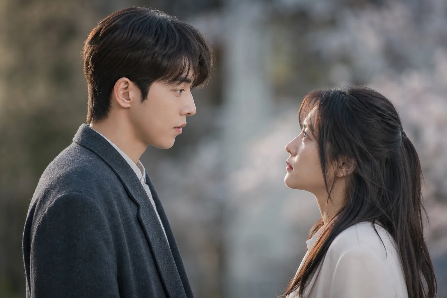 Emotional Korean romance drama concept with memories and a hidden past