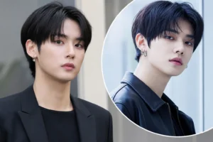 Editorial image representing K-pop solo promotion controversy involving TXT Yeonjun comparisons
