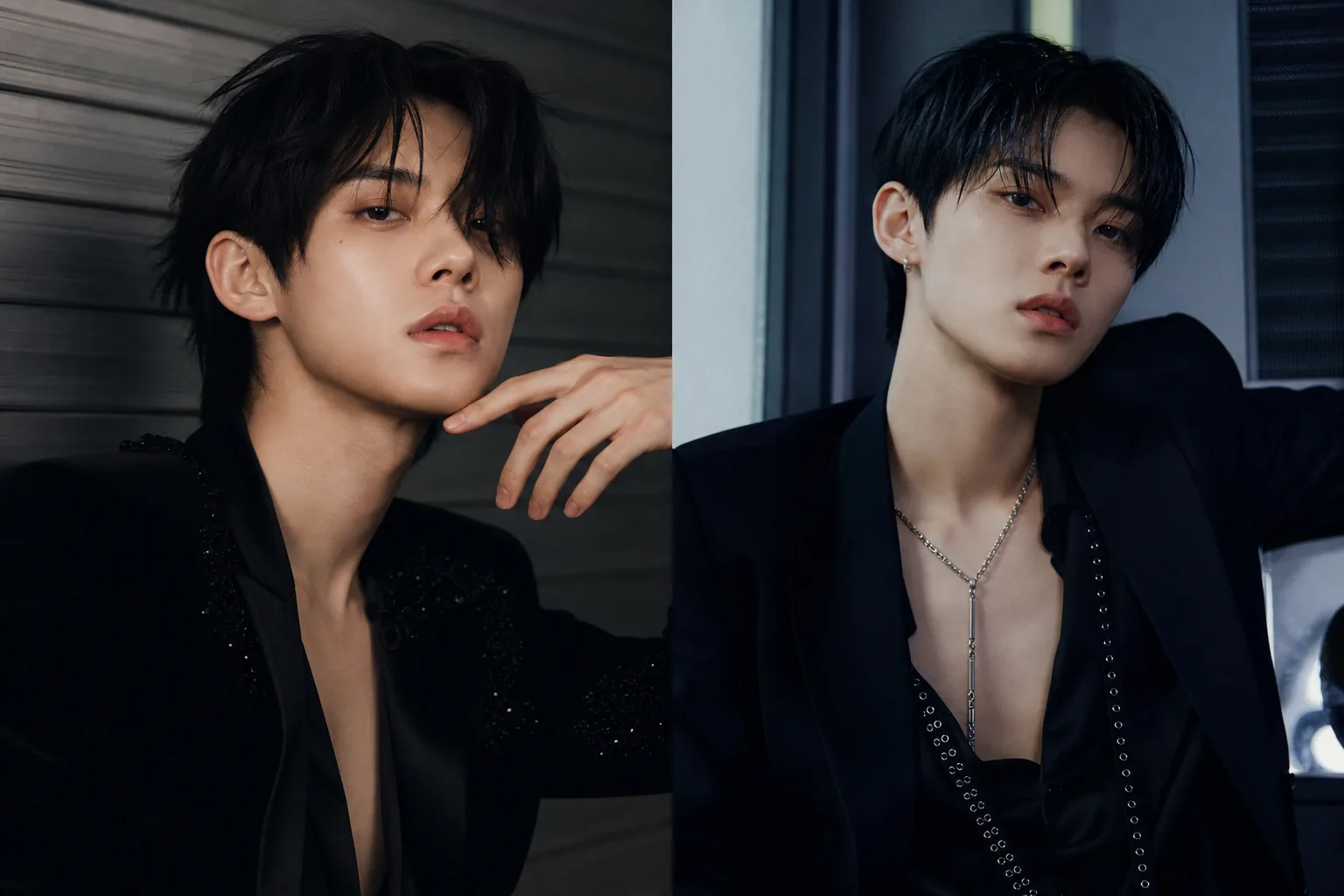 Studio campaign concept image representing scrutiny over idol promotional visuals