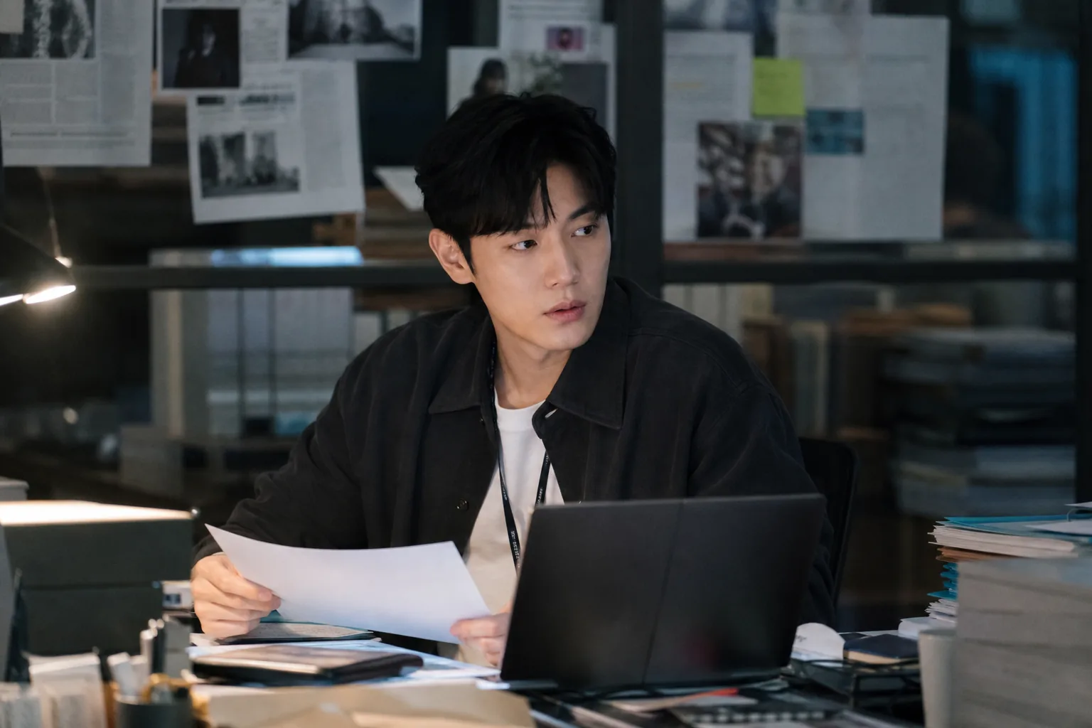 Action drama team strategy scene inspired by A Bona Fide Killer