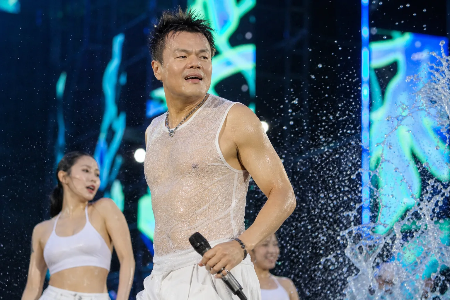 Summer festival stage atmosphere for J.Y. Park WET