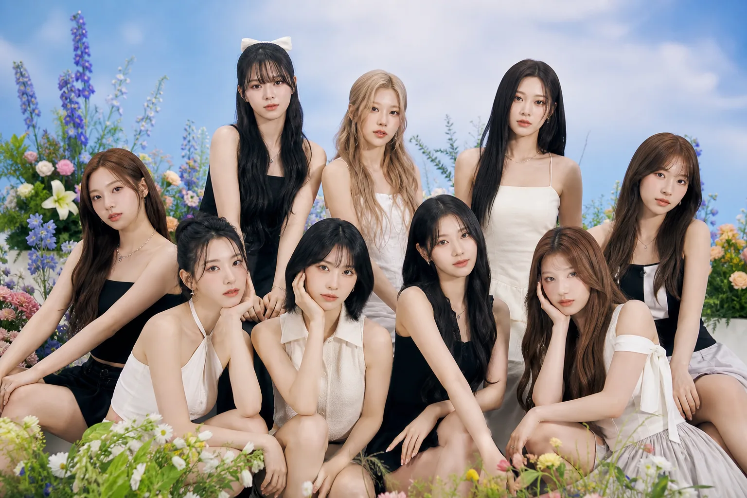 Studio scene representing new K-pop albums from fromis_9 Wonho and HYOLYN