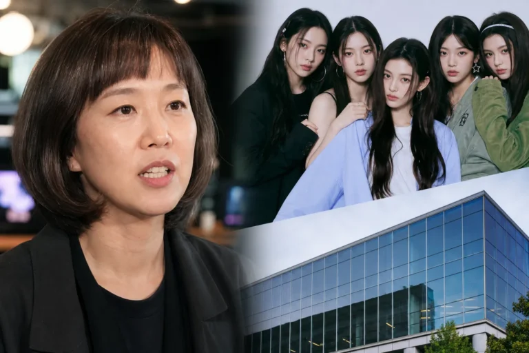 K-pop studio image representing NewJeans dispute and HYBE criticism