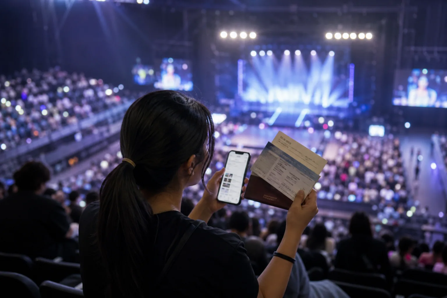 Travel documents and concert ticket refund concept for ifeye fans