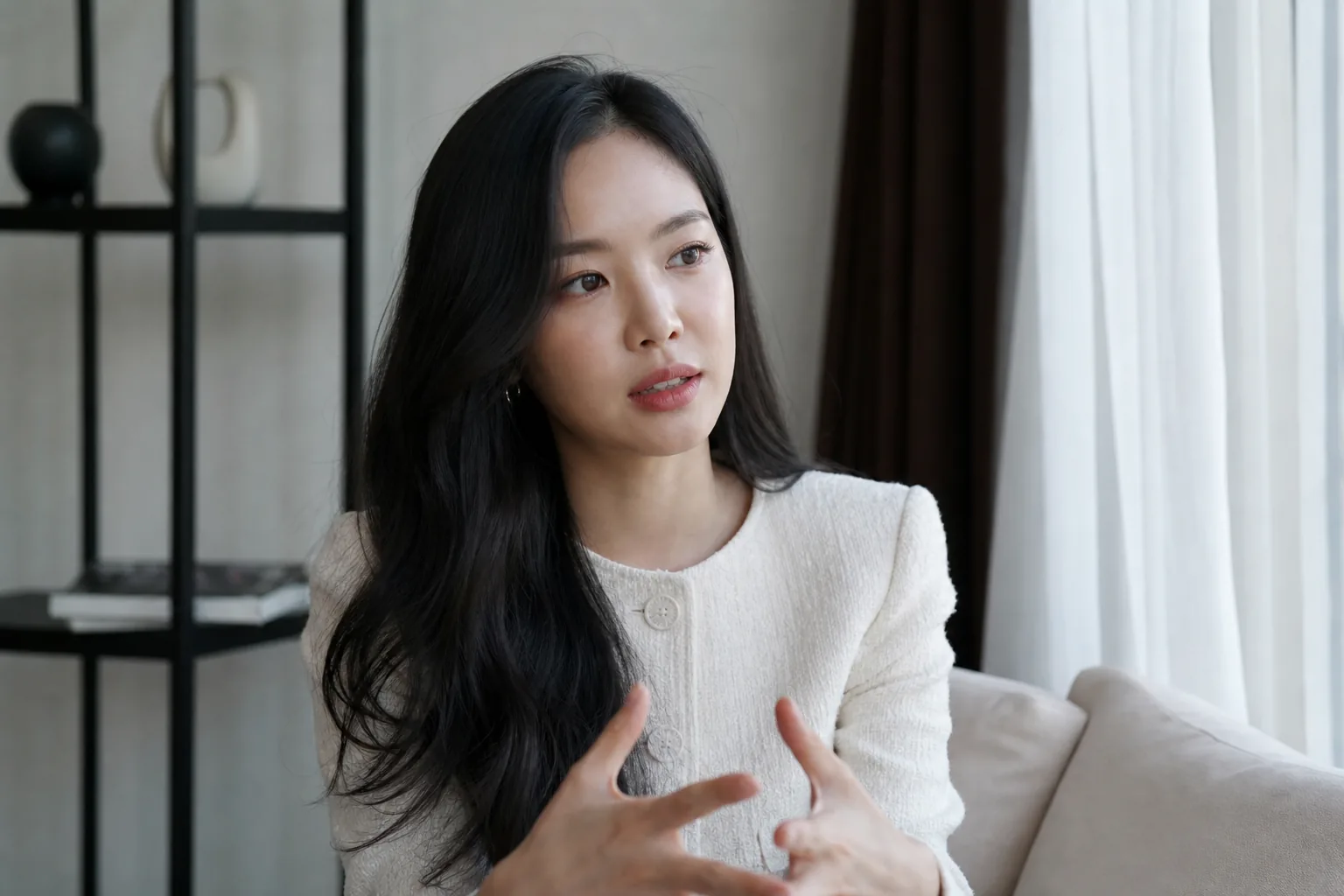 Korean actress reflecting on career transition from idol to drama set